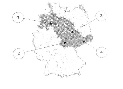 Abbildung zur Aufgabe 8. Welches Bundesland ist Niedersachsen?